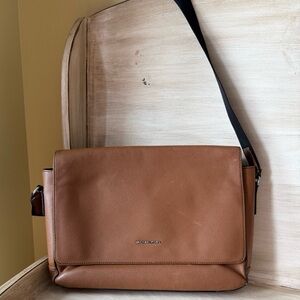 Michael Kors Mason Explorer Brown Leather Messenger Bag